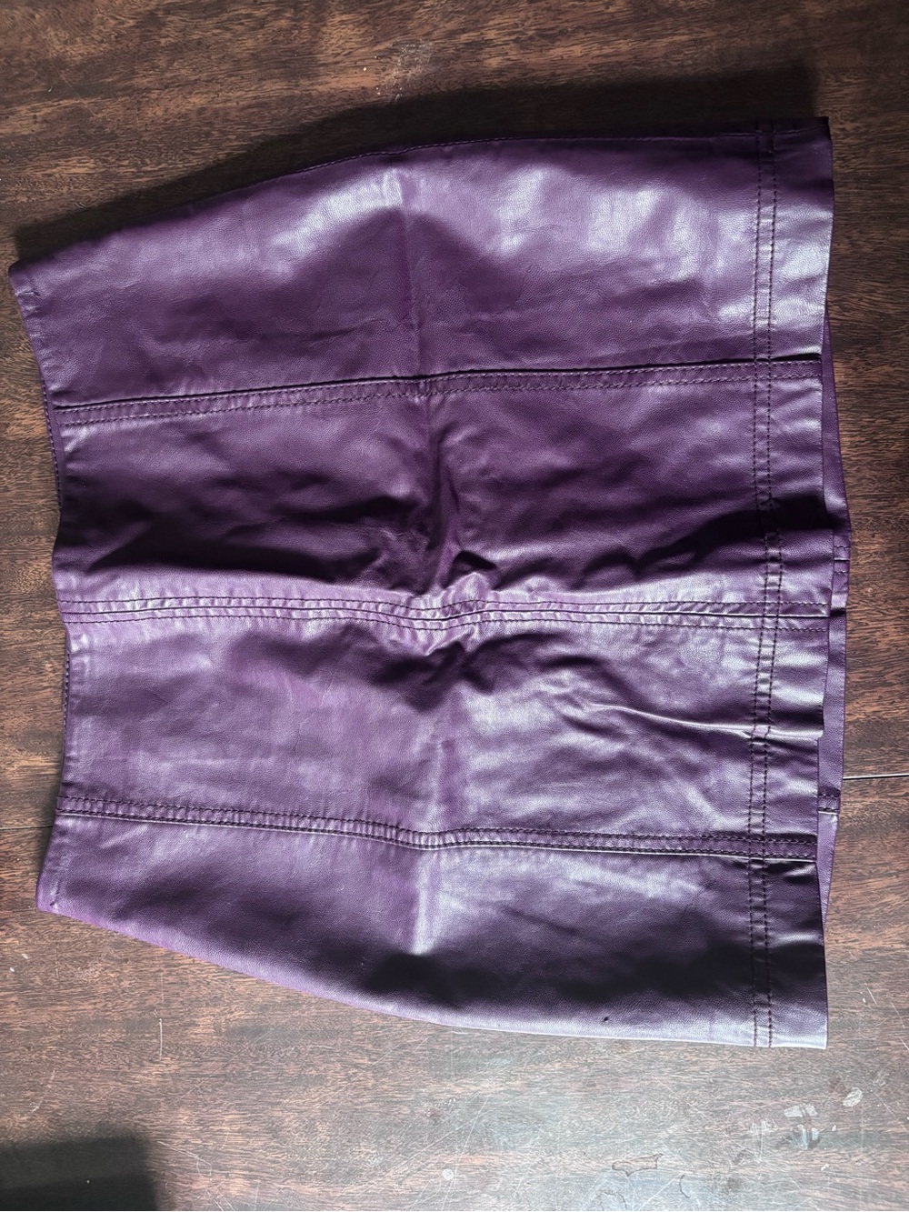 Free people purple leather mini skirt